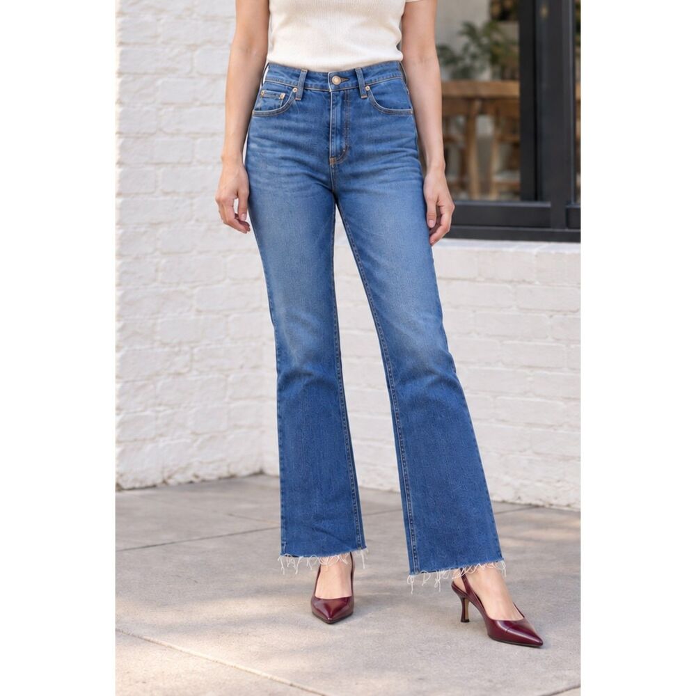 rag & bone “Casey” High-Rise Flare Jeans